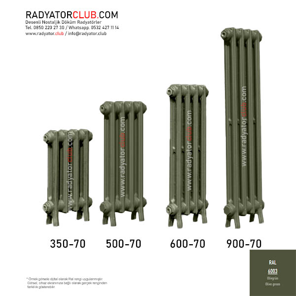 Perkolon Dokum radyator 600-70 Ral 6003 Kolon 7